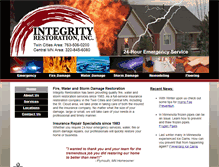 Tablet Screenshot of integrityrestore.com